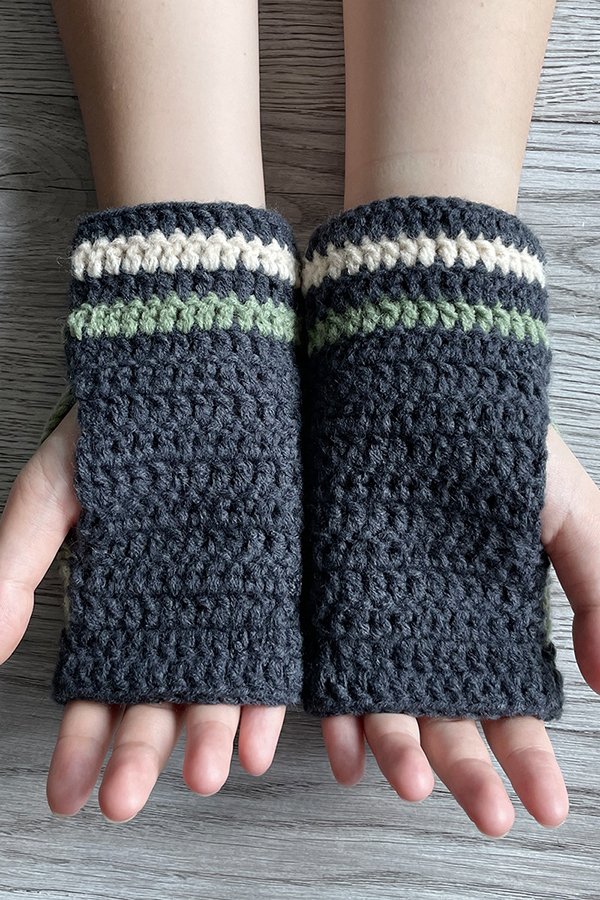 Four-leaf Clover Crochet Half-finger Gloves-consonak