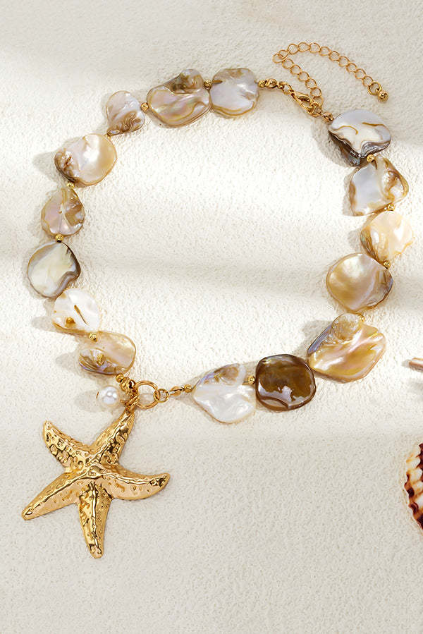 Resort Style Summer Starfish Shell Pearl Jewelry-consonak