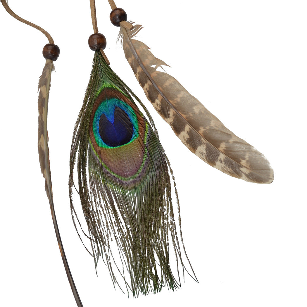 Bohemian Peacock Feather Headband | Consonak