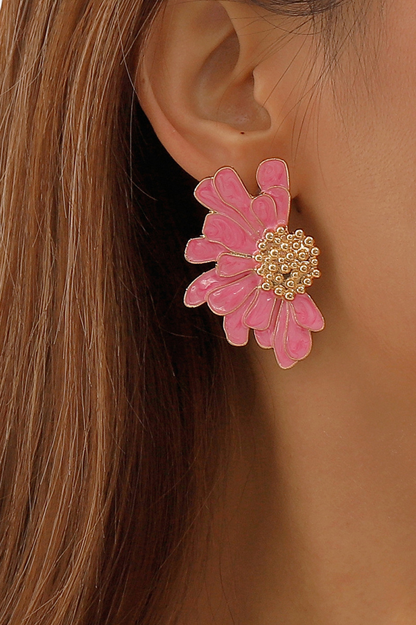 Retro Alloy Floral Pattern Earrings-consonak