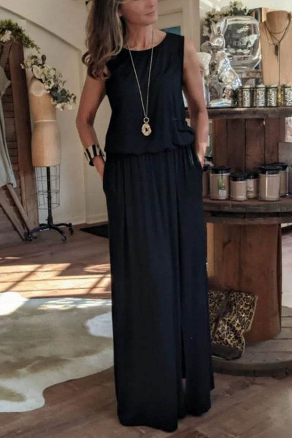 Giselle Loose Fit Slit Maxi Dress | Consonak
