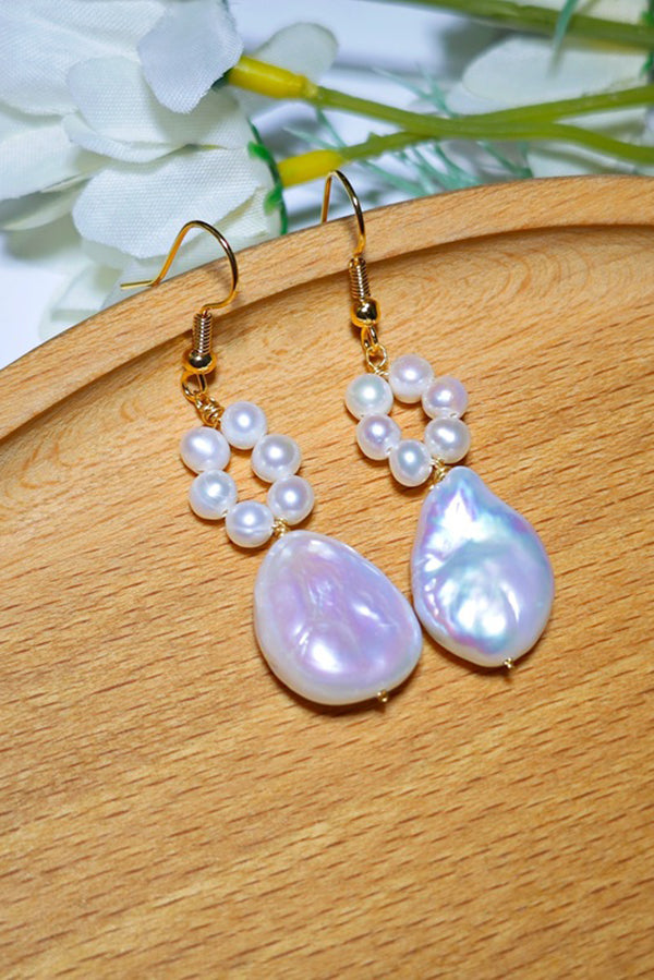 Pearl and Flower Earrings-Consonak
