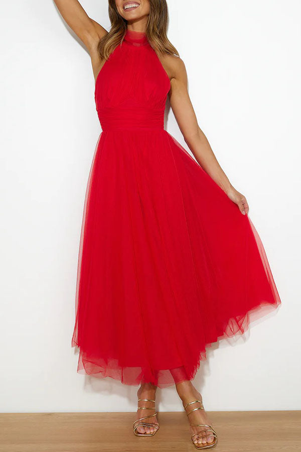 French fairy, ethereal chiffon patchwork detail suspender long dress | Consonak
