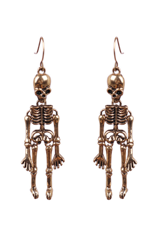 Halloween Dark Style Skull Earrings-consonak