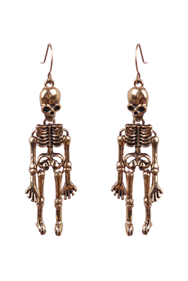Halloween Dark Style Skull Earrings-consonak