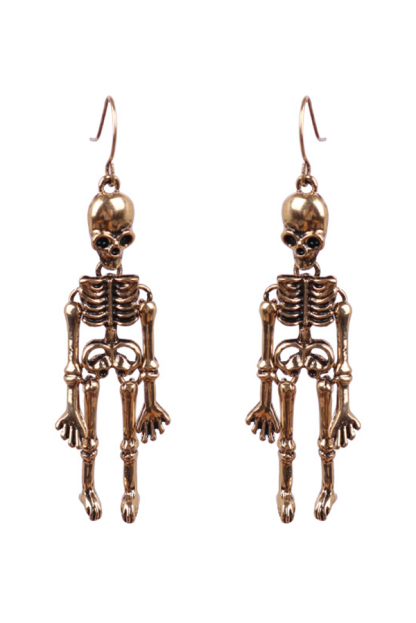 Halloween Dark Style Skull Earrings-consonak