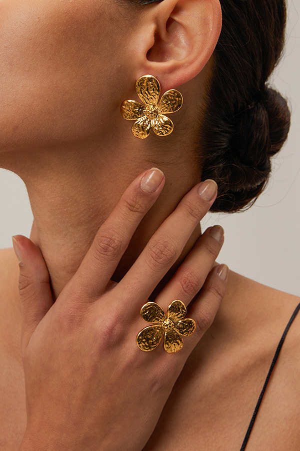 Fashionable Fresh Flower Earrings-consonak