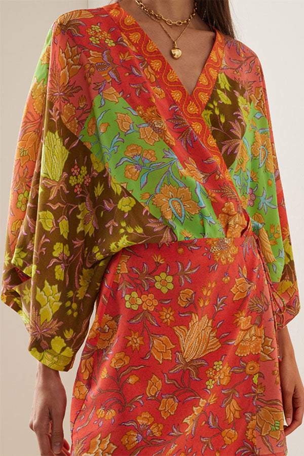Gypsy Soul Paisley Wrap-Style Mini Beach Tunic & Dress-Consonak