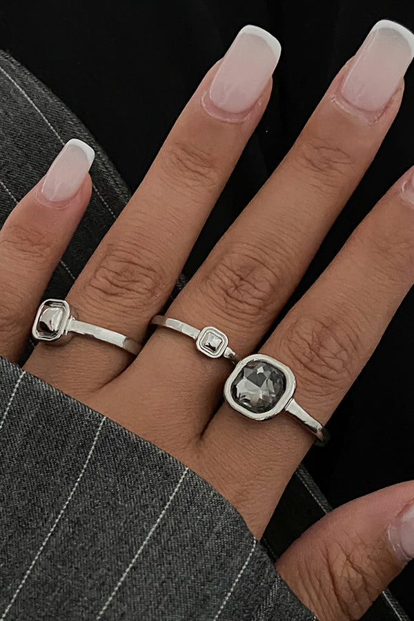 Geometric Square Metal-style Ring-Consonak