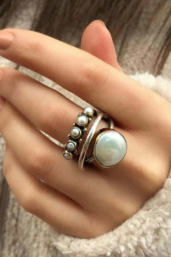 Vintage Pearl Open Ring-consonak
