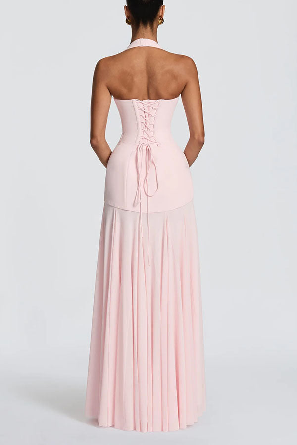 Seraphina Deep V Maxi Dress-Consonak
