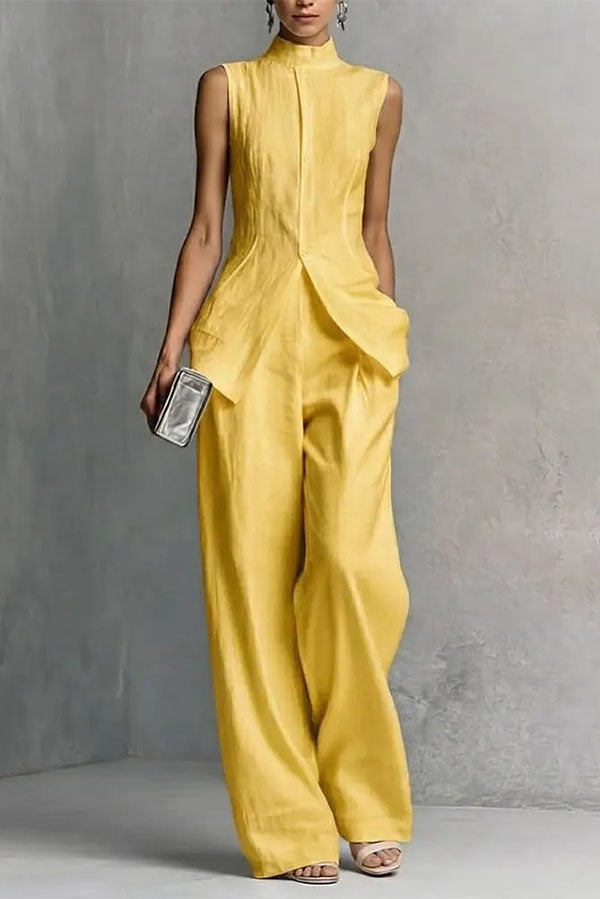 Soren Sleeveless Tailored Trouser Two-Piece Set-Consonak