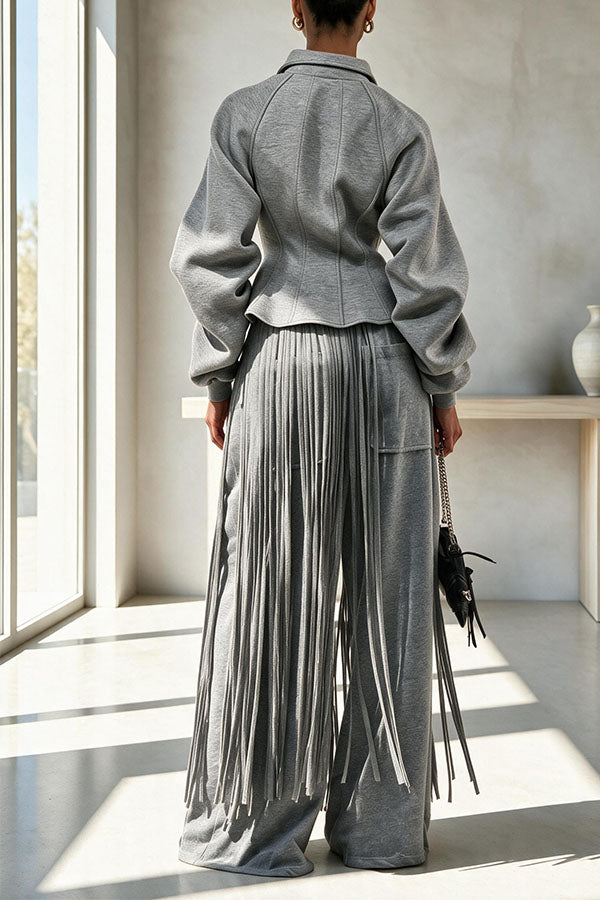 Aura Sculptural Corset-Style Zip-Up Sweatshirt-Consonak