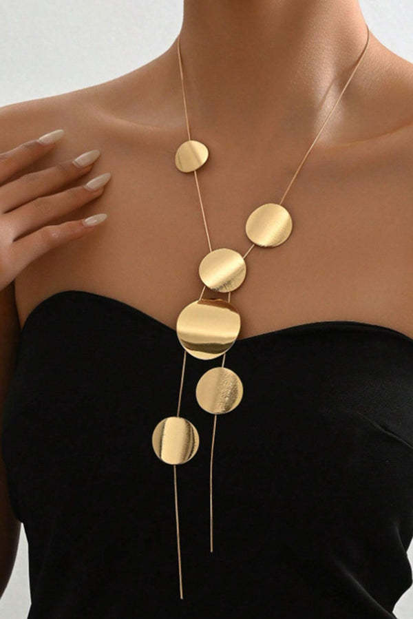 Fashionable Hollow Geometric Necklace-consonak