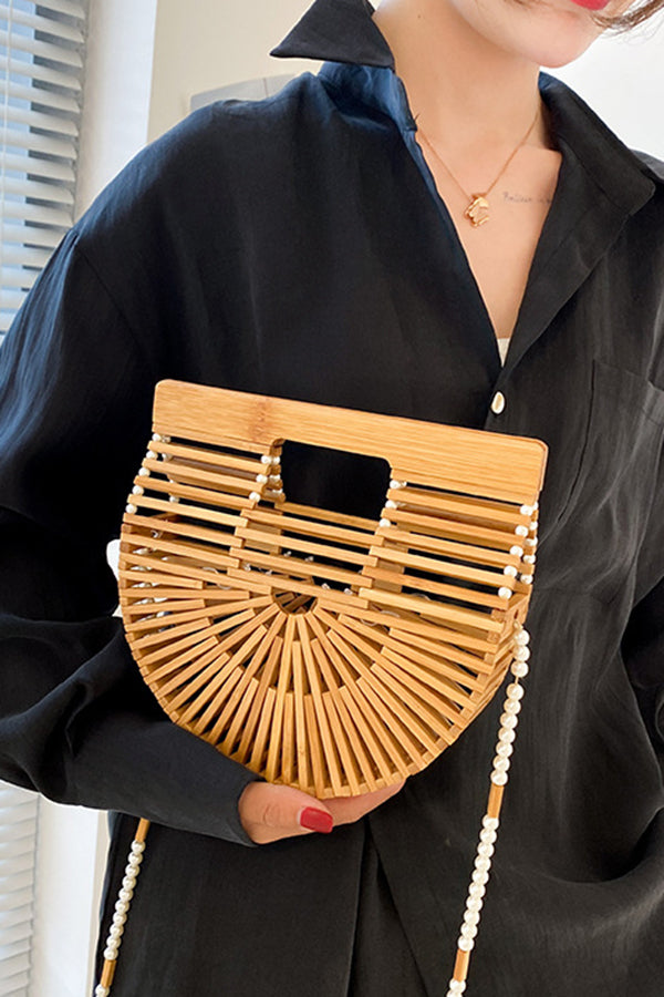 Fashionable Bamboo Pearl Handbag-consonak