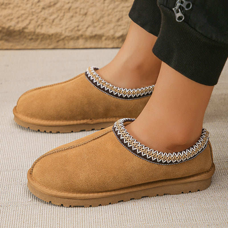 Ethnic Style Thin-soled Cotton Snow Boots-consonak