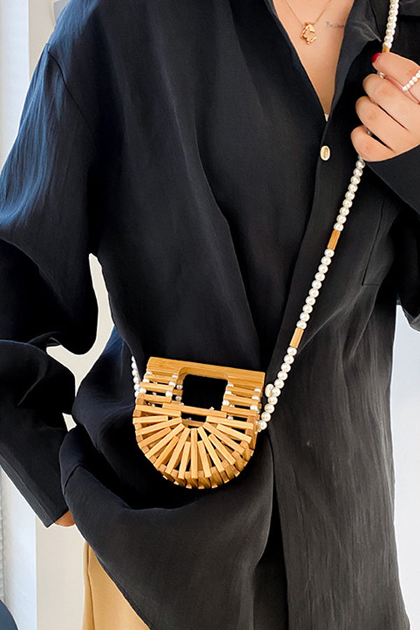 Fashionable Bamboo Pearl Handbag-consonak