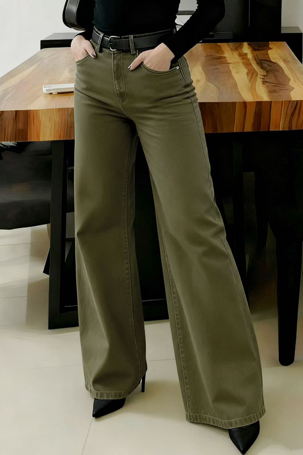 Stylish High-waisted Pockets Casual Women's Jeans-consonak