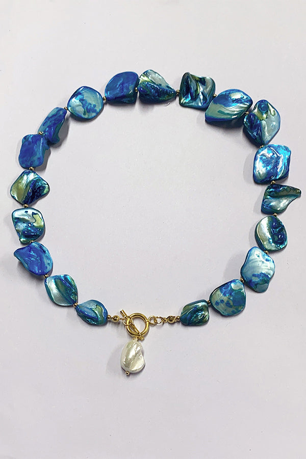 Exaggerated Irregular Shell Collarbone Necklace-consonak
