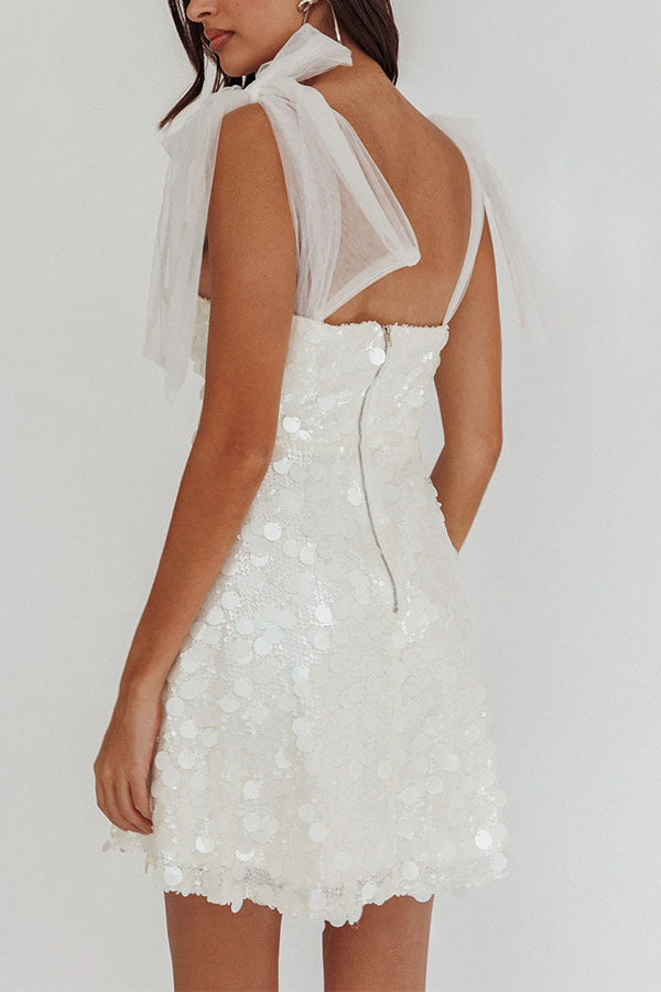 Celeste Glamour Sequin Mini Dress-Consonak