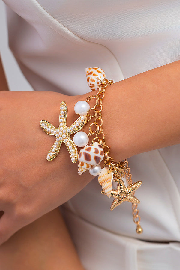 Bohemian Beach Shell Alloy Necklace-consonak