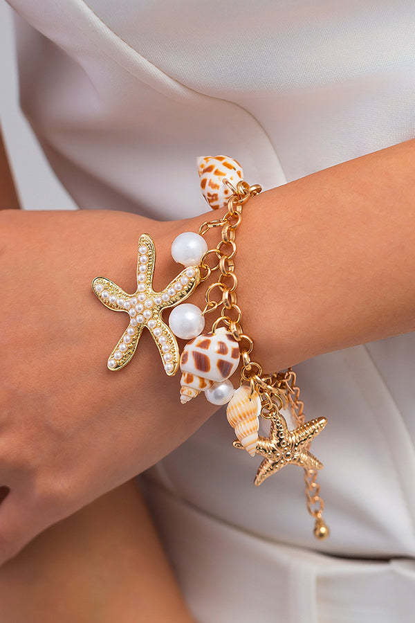 Bohemian Beach Shell Alloy Necklace-consonak