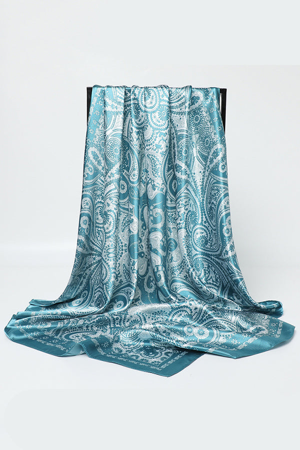 Unique Printed Retro Square Silk Scarf-consonak