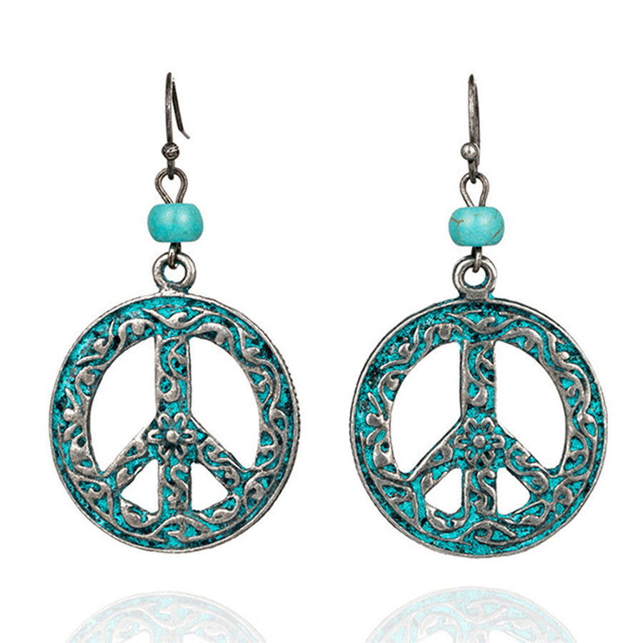Alloy Pattern Hollow Literary Earrings-consonak