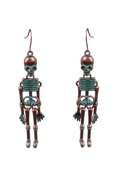 Halloween Dark Style Skull Earrings-consonak