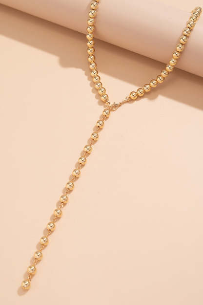 Vintage Beaded Chain Tassel Necklace-consonak