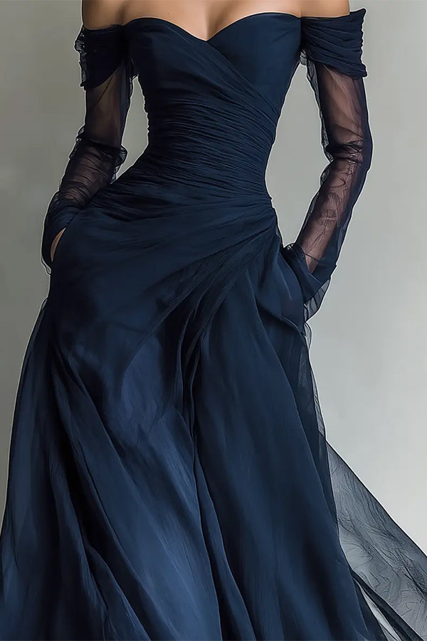 Giselle Ruched Sweetheart Maxi Dress-Consonak