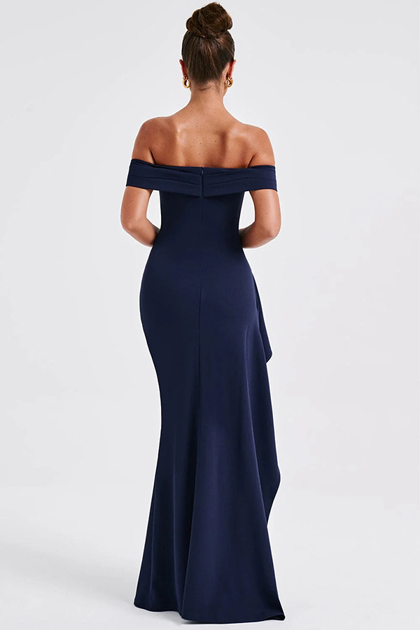 Sexy Lady Off Shoulder High Slit Maxi Dress-consonak