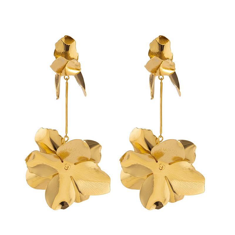 Dopamine Flower Retro Fashion Metal Stud Earrings-consonak