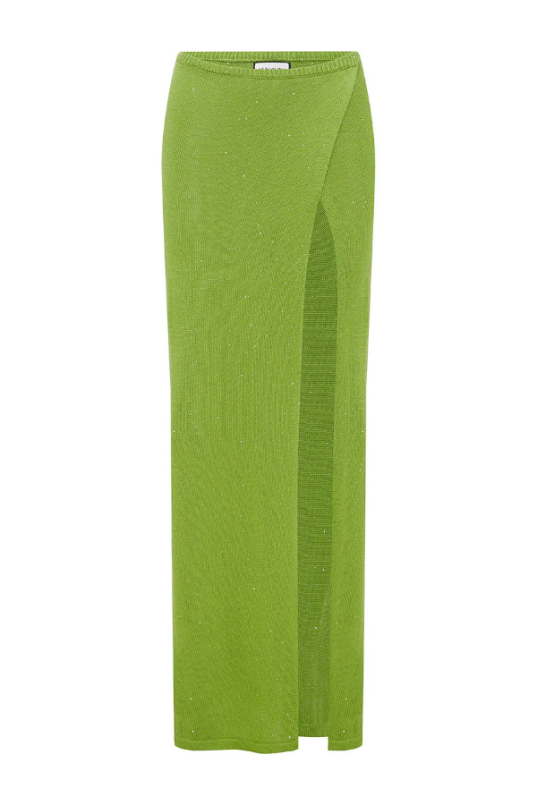 Elegant High-slit Casual Knitted Cover-up Maxi Skirt-consonak