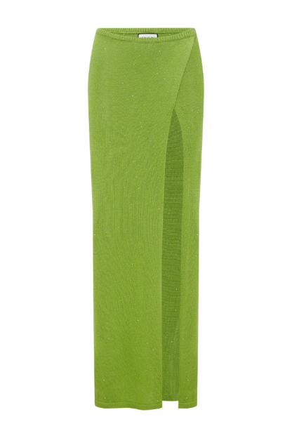 Elegant High-slit Casual Knitted Cover-up Maxi Skirt-consonak