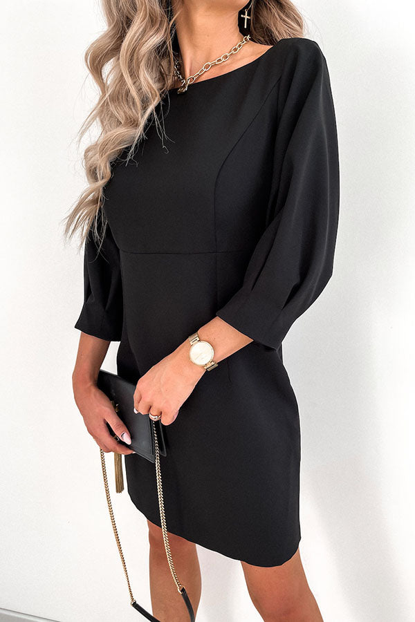 Cute Collab Bowknot Decor V-Back Cocktail Party Dress-consonak