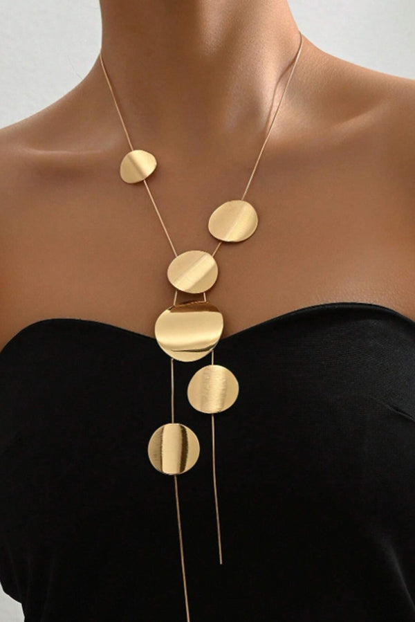 Fashionable Hollow Geometric Necklace-consonak