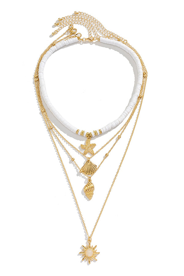 Bohemian Imitation Pearl Shell Multi-layered Necklace | Consonak