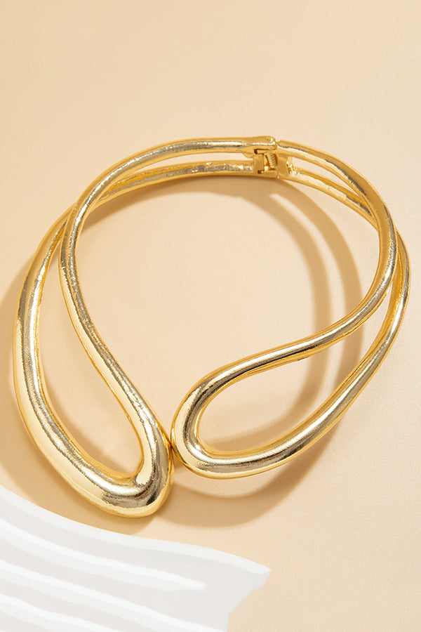 Fashion Alloy Twisted Double Layer Jewelry-consonak