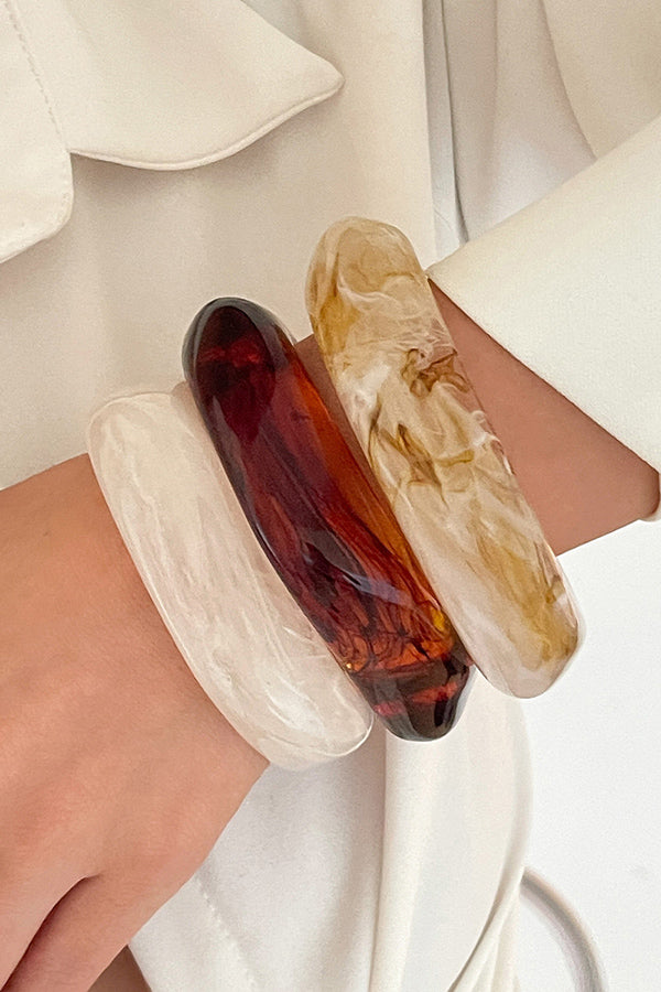 Simple Irregular Geometric Shape Acrylic Bracelet-consonak