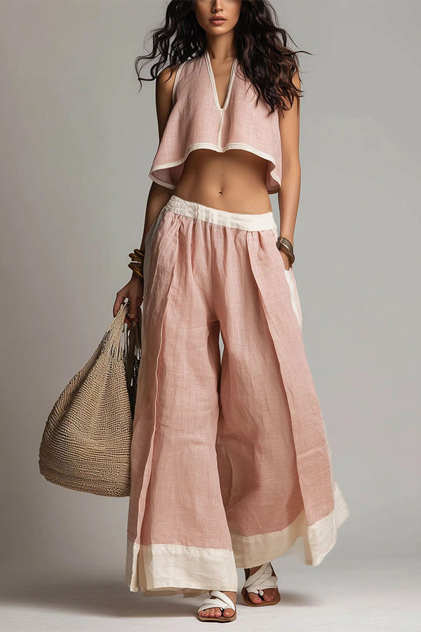 Effortless Summer Linen Matching Set-Consonak
