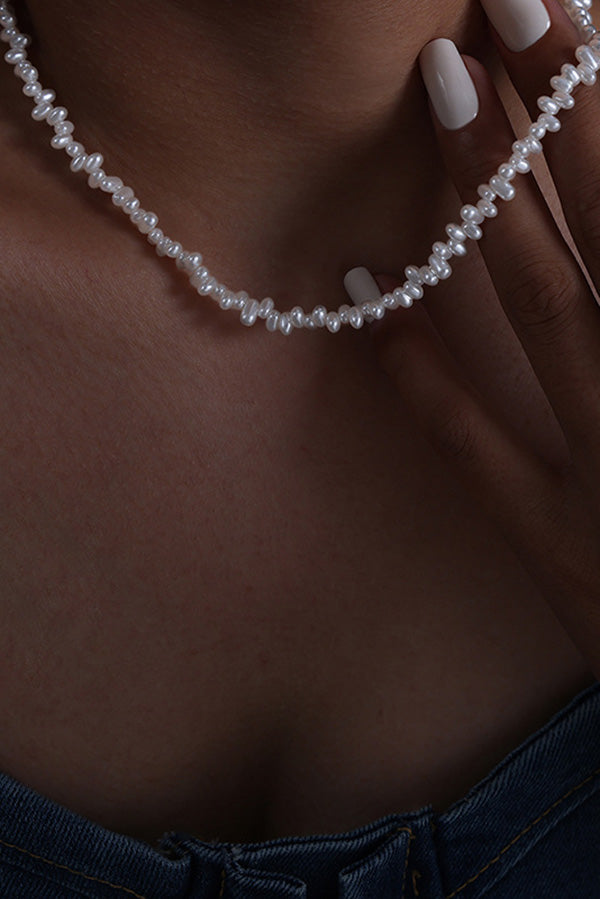 Gentle and Elegant Imitation Pearl Versatile Necklace-consonak