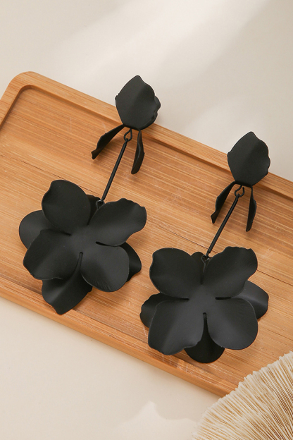 Dopamine Flower Retro Fashion Metal Stud Earrings-consonak