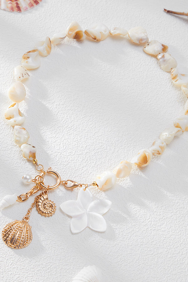 Vacation Imitation Pearl Conch Starfish Pendant Necklace Bracelet | Consonak