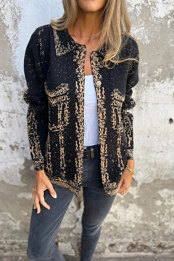 Fashionable Lapel Metal Buckle Casual Loose Jacket-consonak