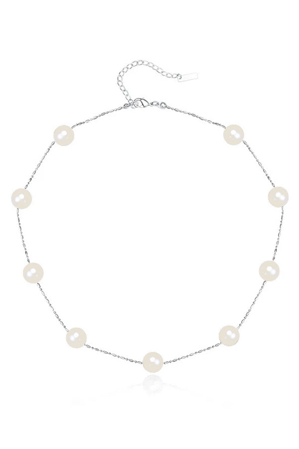 Vintage Pearl Beaded Stackable Elegant Necklace-consonak