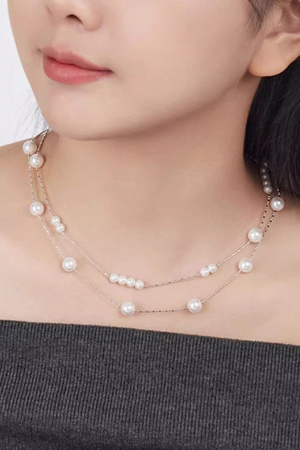 Vintage Pearl Beaded Stackable Elegant Necklace-consonak