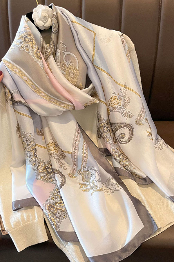 Elegant Imitation Silk Oversized Shawl Scarf-consonak