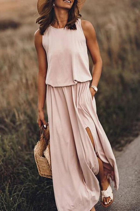 Giselle Loose Fit Slit Maxi Dress | Consonak