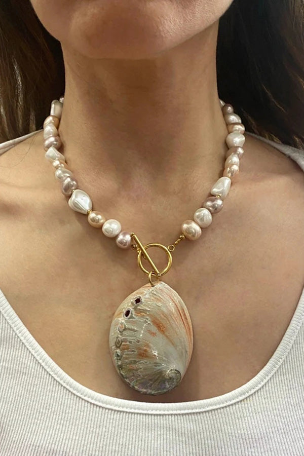 Ocean Style Natural Shell Necklace-consonak